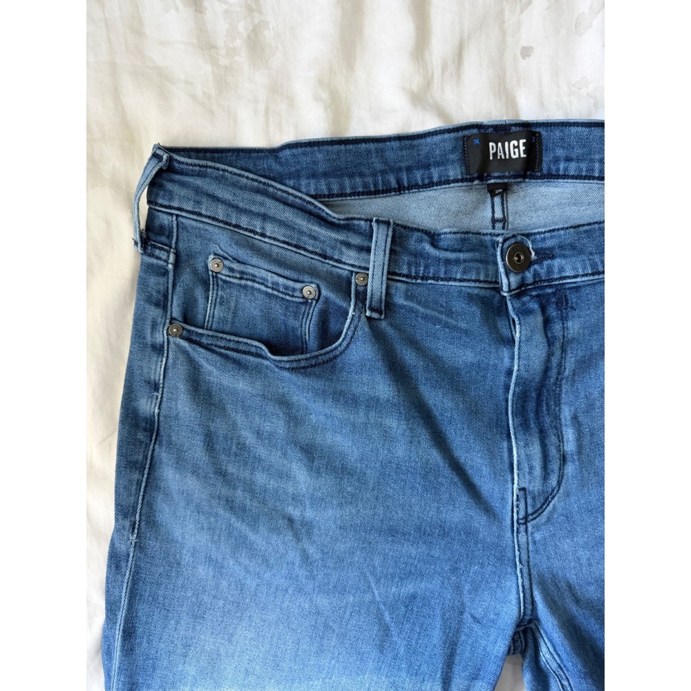 Paige Federal Slim Straight Jeans Mens 38 Medium Blue Transcend Stretch Denim